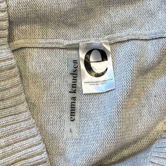 Emma Knudsen Oversized Light Grey Cotton Sweater minimalist and unassuming - Picture 6 of 7